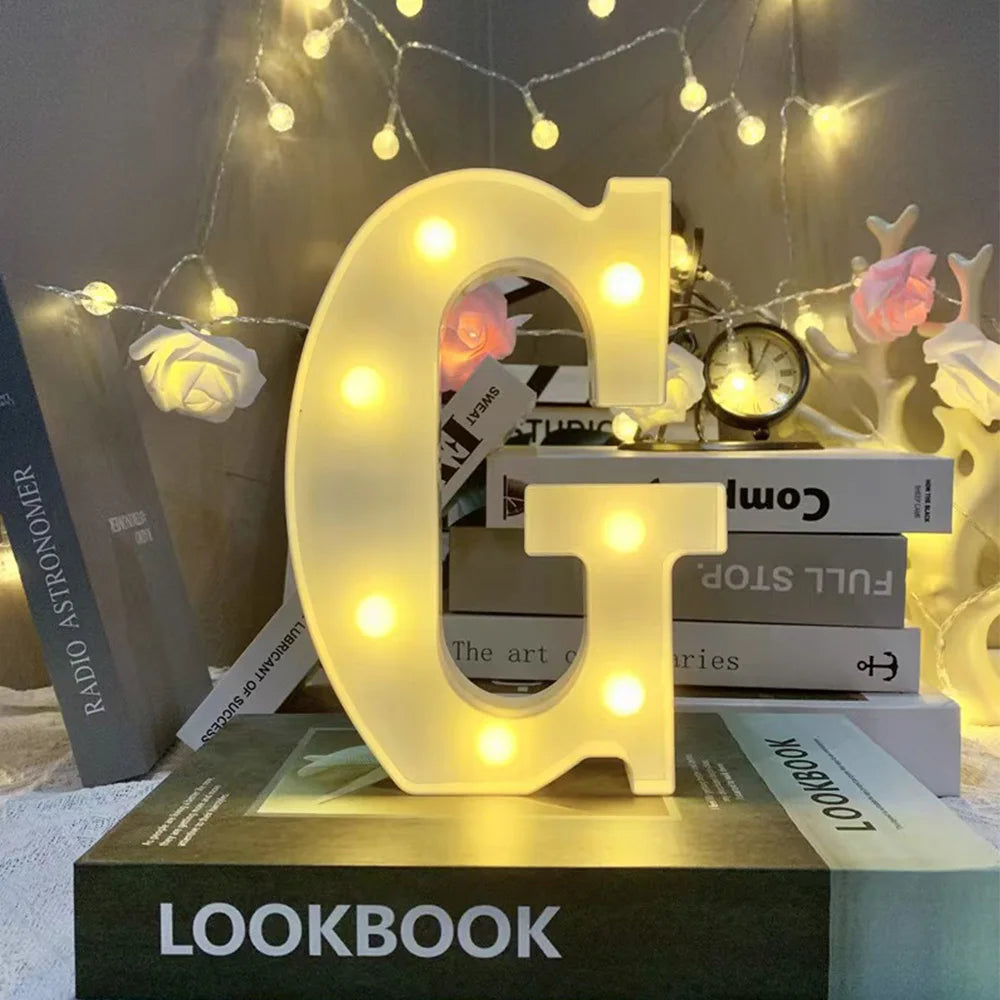 Lettre Lumineuse LED 16cm - Alphabet et Chiffres Décoratifs - Mariage Anniversaire Bar Maison