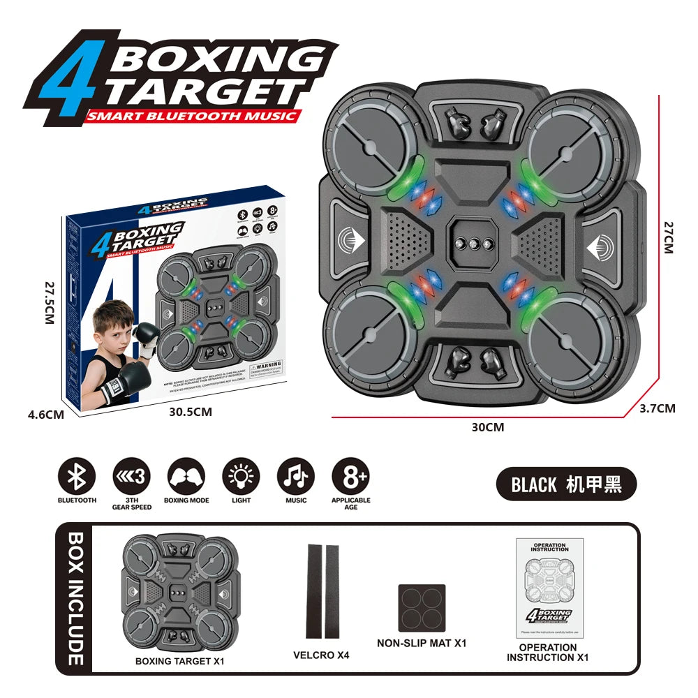 Machine de Boxe Musicale Bluetooth avec Score - Jeu Interactif Anti-Stress pour Enfants et Adultes