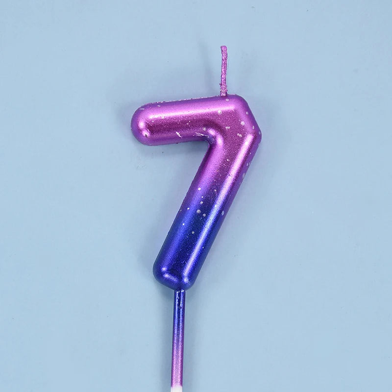 Bougies d'Anniversaire Chiffres 0-9 Colorées - Décoration Gâteau Enfant