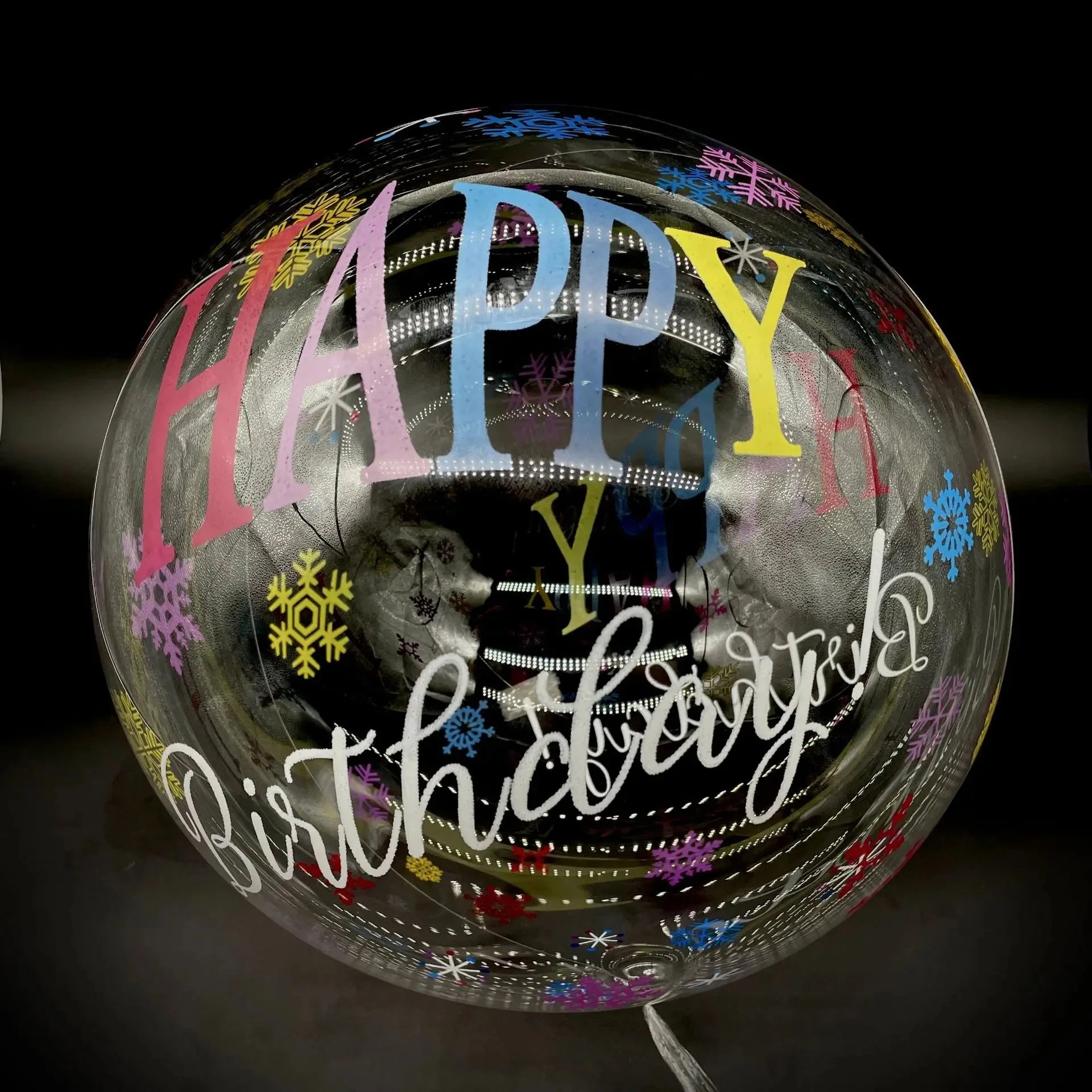 Ballons Bobo Transparents Imprimés 50cm Lot 10 - Mariage Anniversaire Décoration