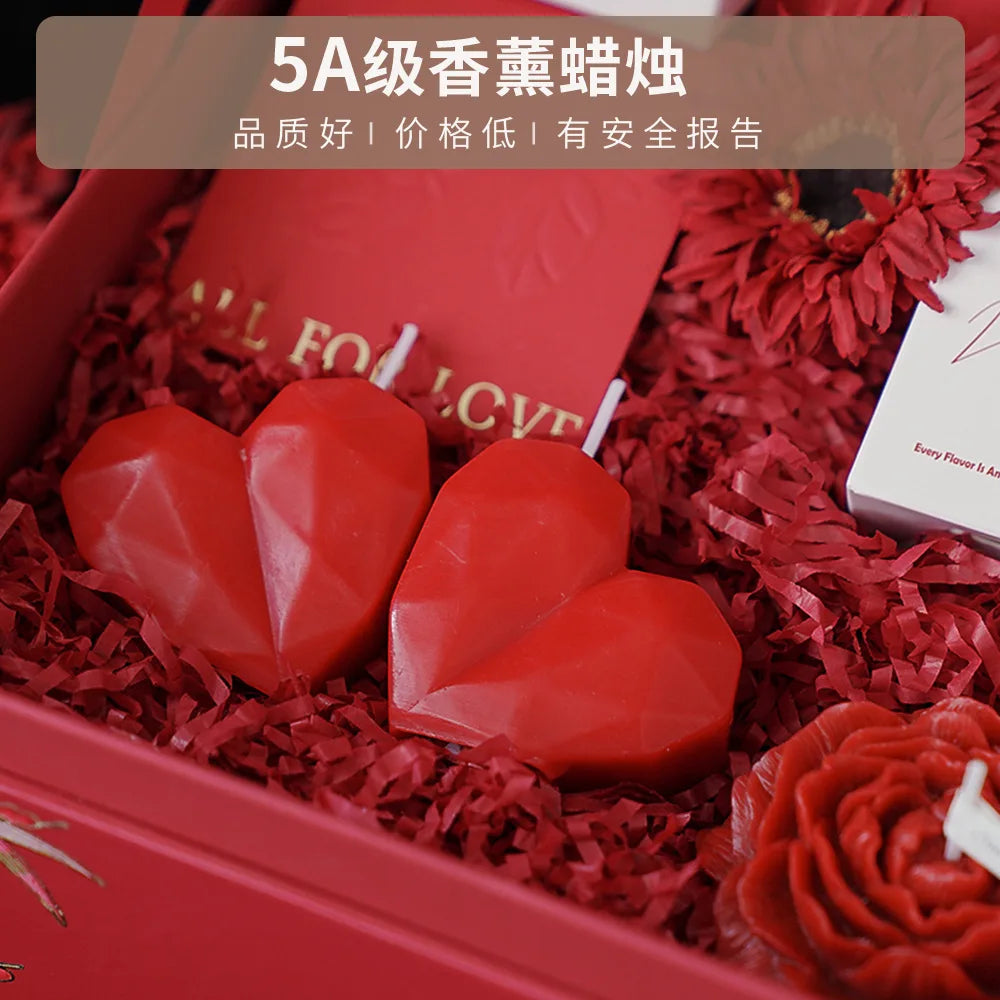 Bougie Parfumée 'Love' Saint-Valentin - Décoration Romantique Mariage & Cadeaux