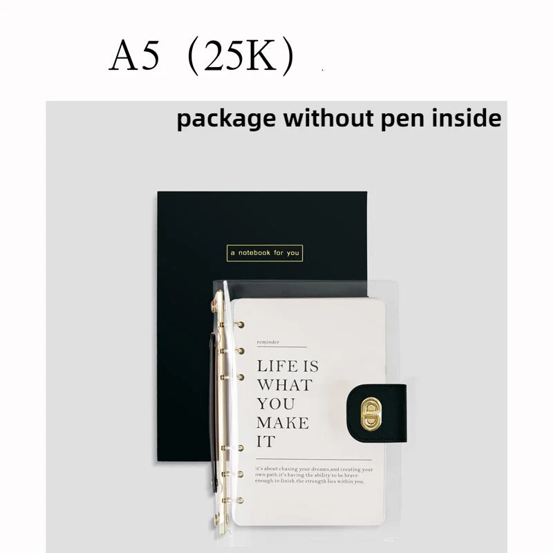 Carnet A5 Anneaux Personnalisable - Journal Bureau Planner Rechargeable + Stickers