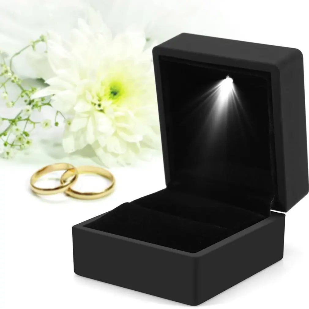 Boîte à Bague LED Lumineuse - Écrin Demande Mariage Fiançailles