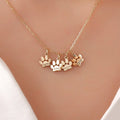 Collier Personnalisé Multi-Prénoms Animaux Pattes Gravé Acier Inoxydable - Cadeau
