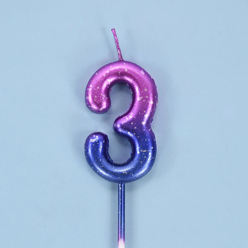 Bougies d'Anniversaire Chiffres 0-9 Colorées - Décoration Gâteau Enfant