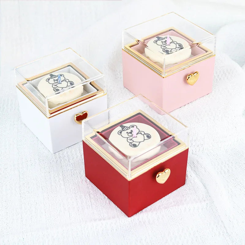Boîte à Bijoux Surprise Rotative Ourson Magique - Cadeau Saint-Valentin Premium