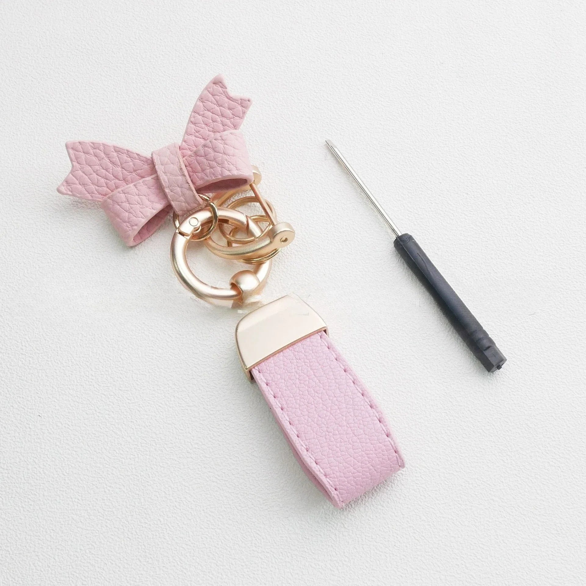 Porte-Clés Papillon Cuir Personnalisé - Gravure Laser Logo ou Prénom