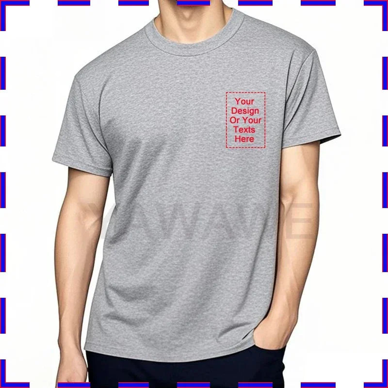 T-Shirt Personnalisé Coton Votre Design Logo Texte - Homme Femme Unisexe