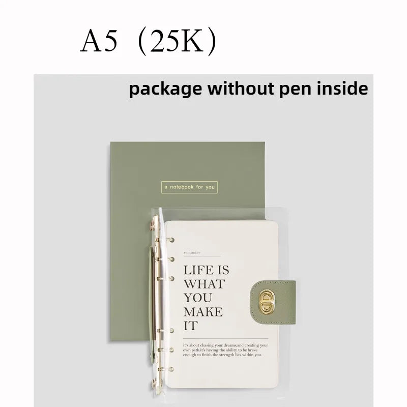 Carnet A5 Anneaux Personnalisable - Journal Bureau Planner Rechargeable + Stickers