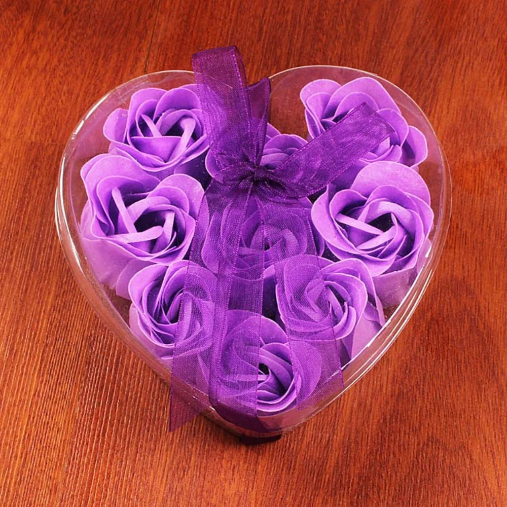 Bouquet Roses en Savon Parfumé 3/6/9 Têtes - Cadeau Saint-Valentin Romantique
