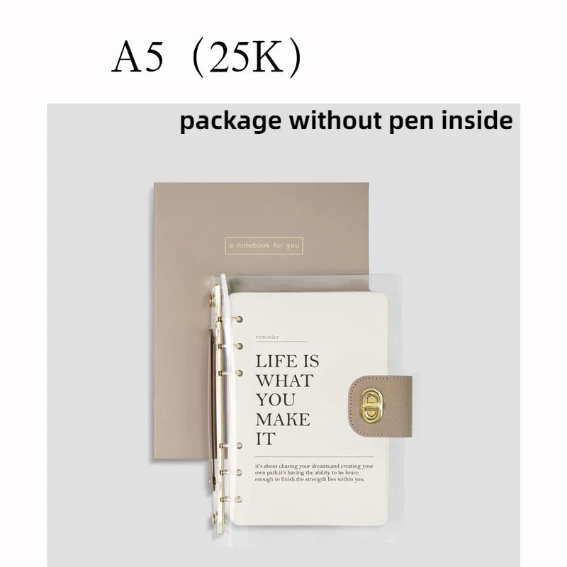 Carnet A5 Anneaux Personnalisable - Journal Bureau Planner Rechargeable + Stickers