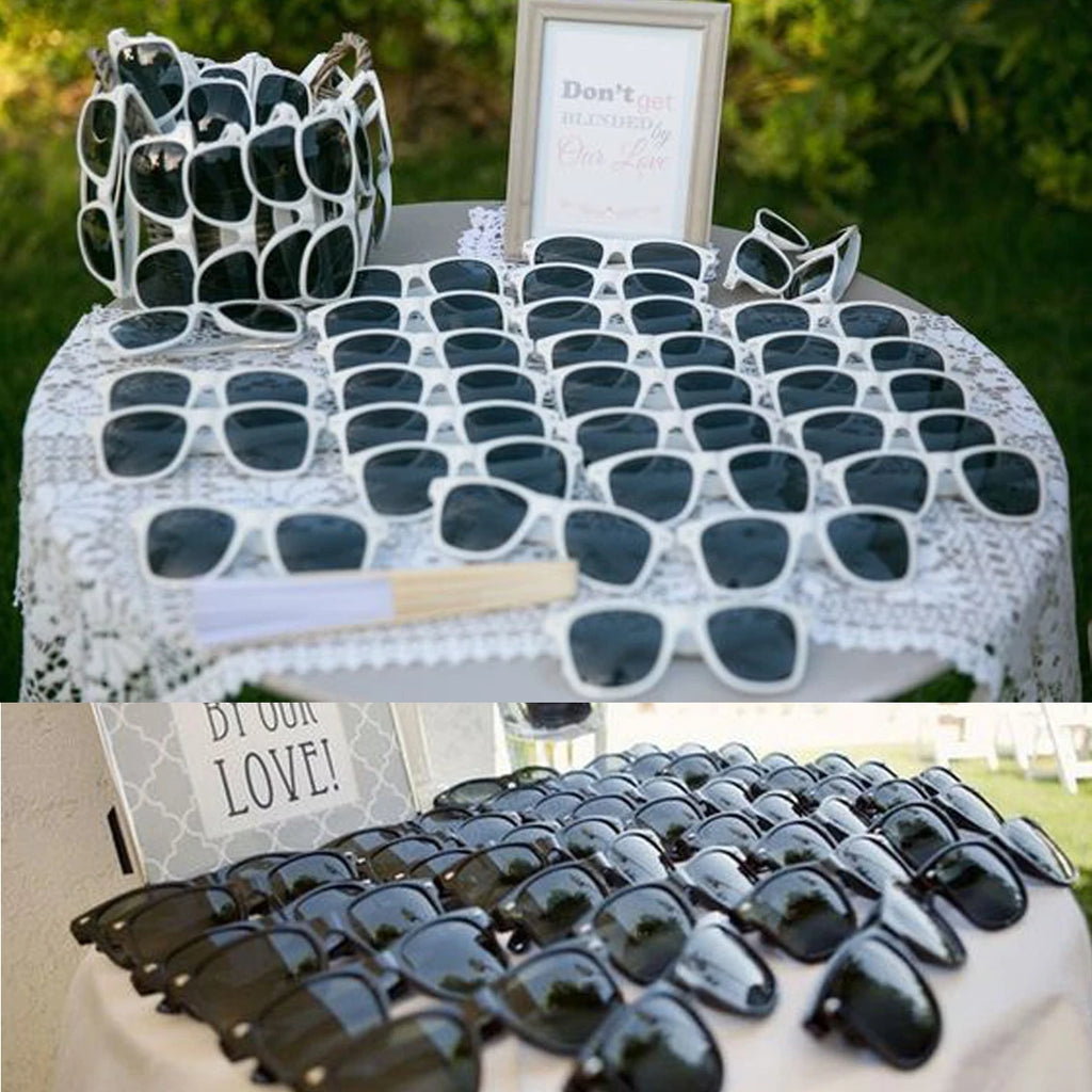 Lunettes Photobooth Mariage EVJF - Lot 10/12 Pièces Carrées Noires - Accessoire Fête