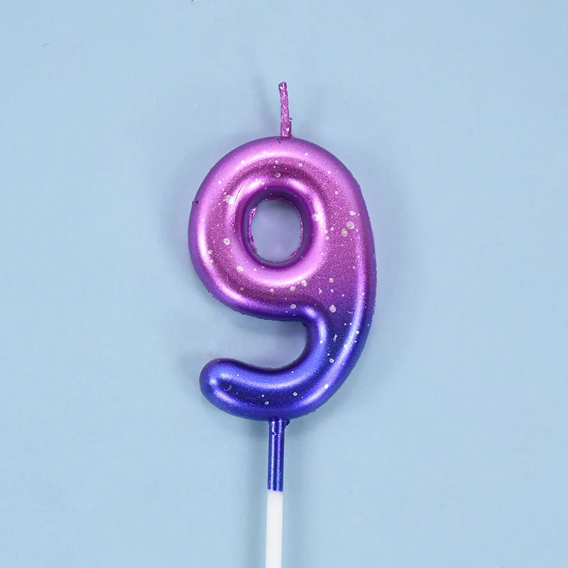 Bougies d'Anniversaire Chiffres 0-9 Colorées - Décoration Gâteau Enfant