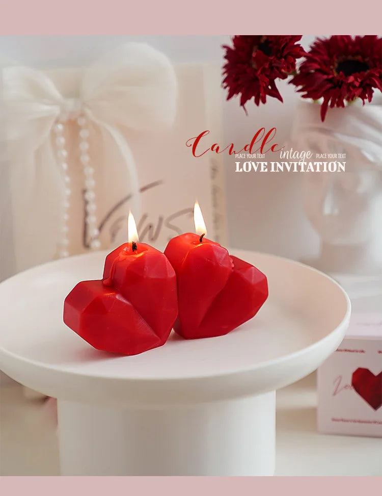 Bougie Parfumée 'Love' Saint-Valentin - Décoration Romantique Mariage & Cadeaux