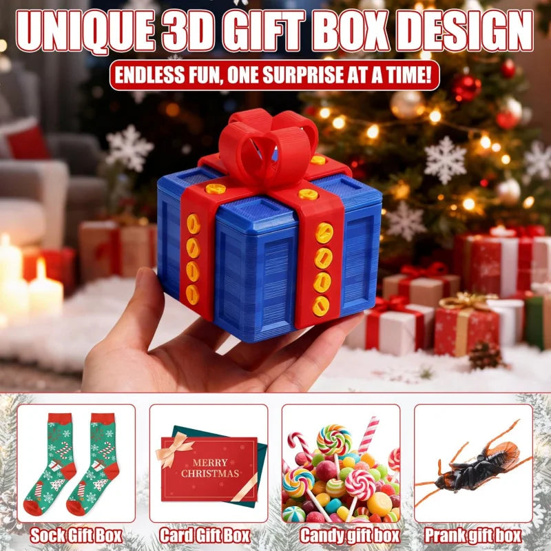 Boîte Cadeau Puzzle à Vis 3D - Surprise Mystère pour Noël & Saint-Valentin