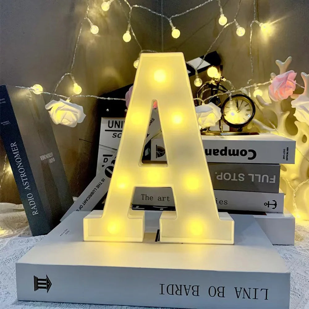 Lettre Lumineuse LED 16cm - Alphabet et Chiffres Décoratifs - Mariage Anniversaire Bar Maison
