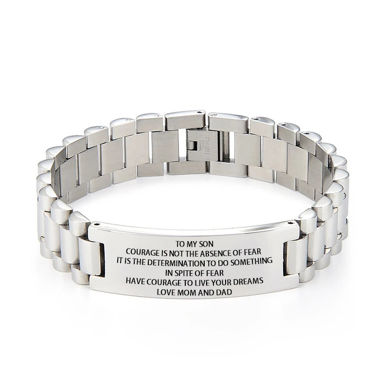 Bracelet Homme Acier Inoxydable Personnalisé - Photo & Gravure | Maillons Ajustables
