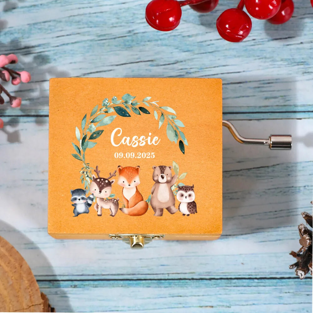 Boîte à Musique en Bois Personnalisée Gravure Gratuite - Cadeau Souvenir Unique