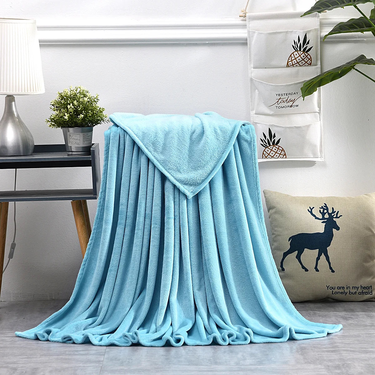 Couverture Personnalisée Brodée pour Chien Chat - Plaid Velours Confortable avec Nom - Lit Auto
