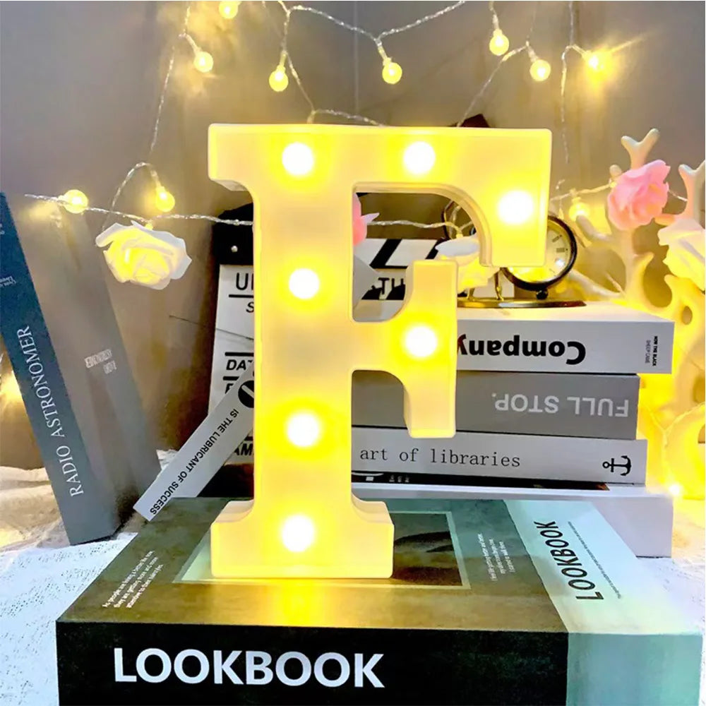 Lettre Lumineuse LED 16cm - Alphabet et Chiffres Décoratifs - Mariage Anniversaire Bar Maison