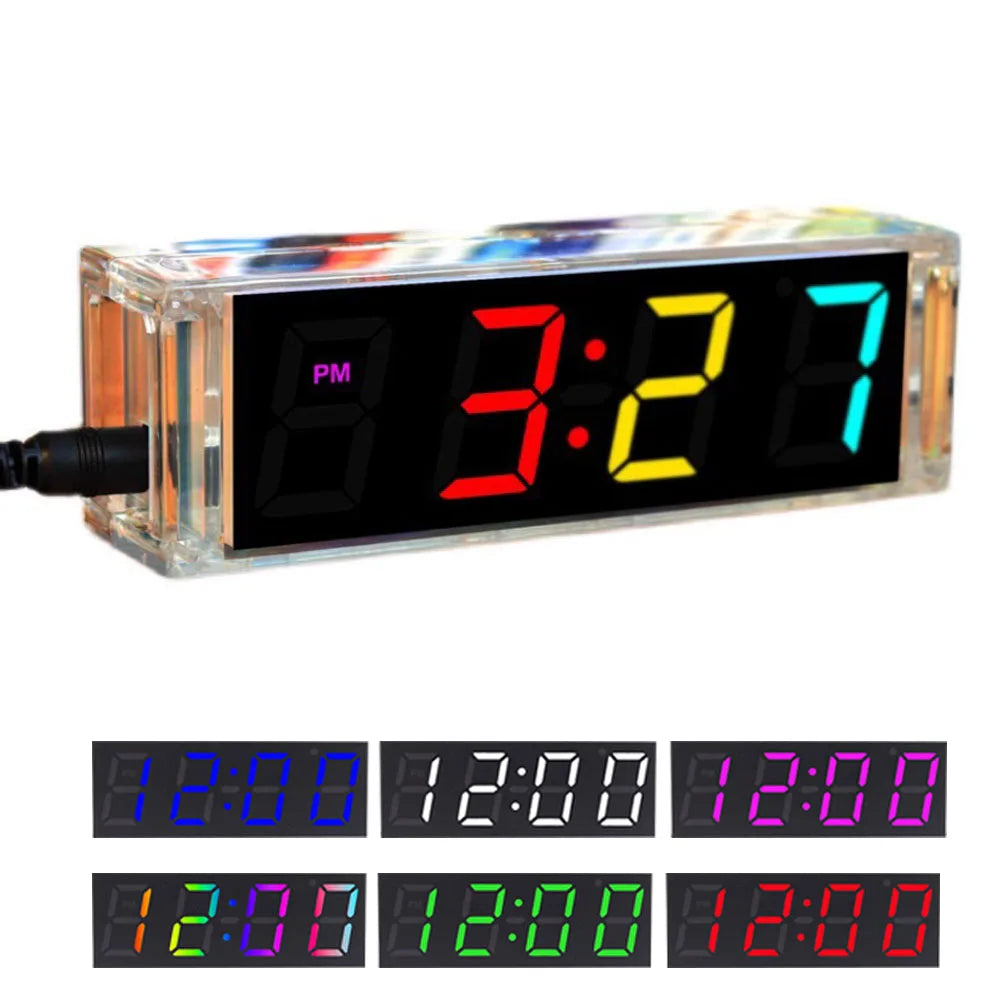 Kit Horloge Numérique LED DIY - Projet Électronique à Souder avec Alarme et Température