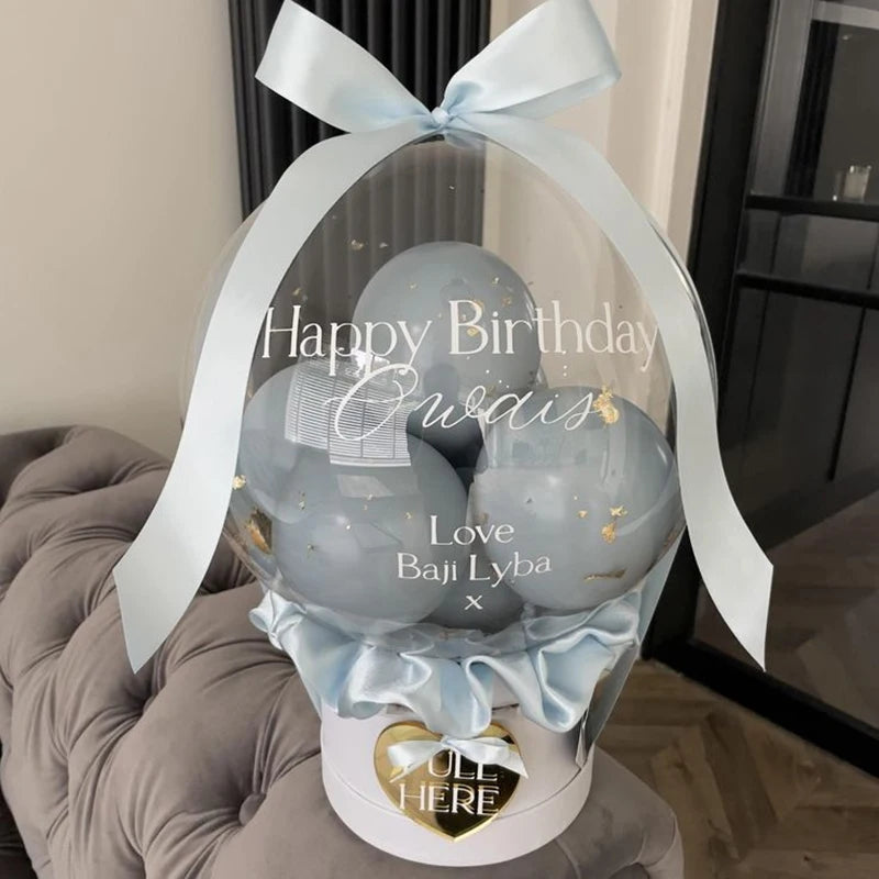 Stickers Personnalisés Ballons Bobo Prénoms 45/60/90cm - Mariage Baby Shower