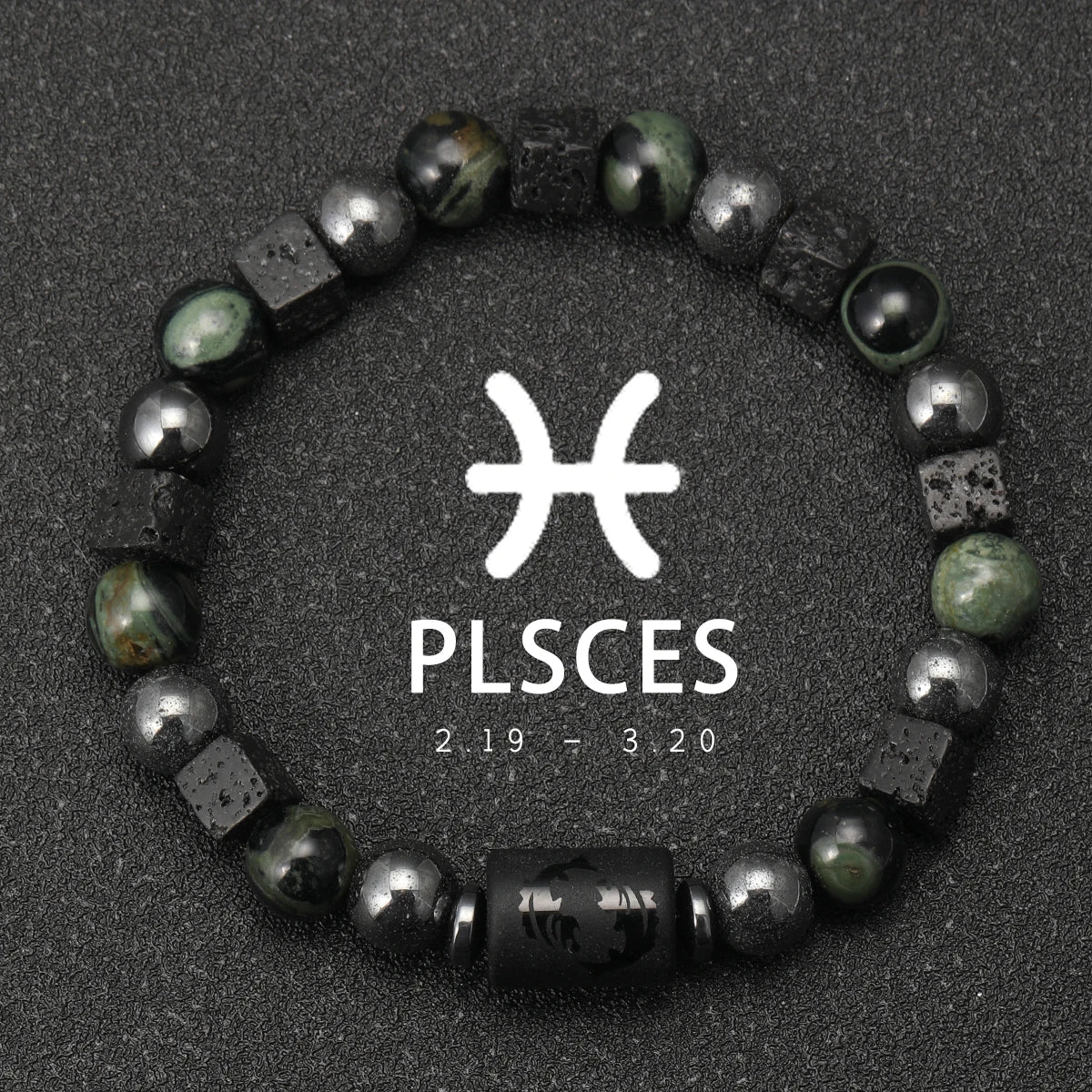 Bracelet Signe Astrologique Pierres Naturelles - 12 Signes Zodiaque Verseau Cancer Vierge Poissons Bijou Unisexe