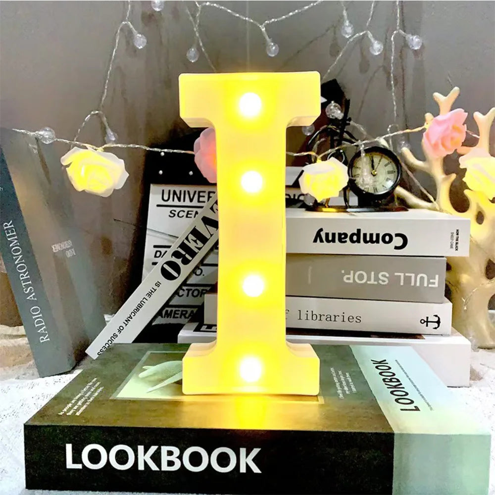 Lettre Lumineuse LED 16cm - Alphabet et Chiffres Décoratifs - Mariage Anniversaire Bar Maison