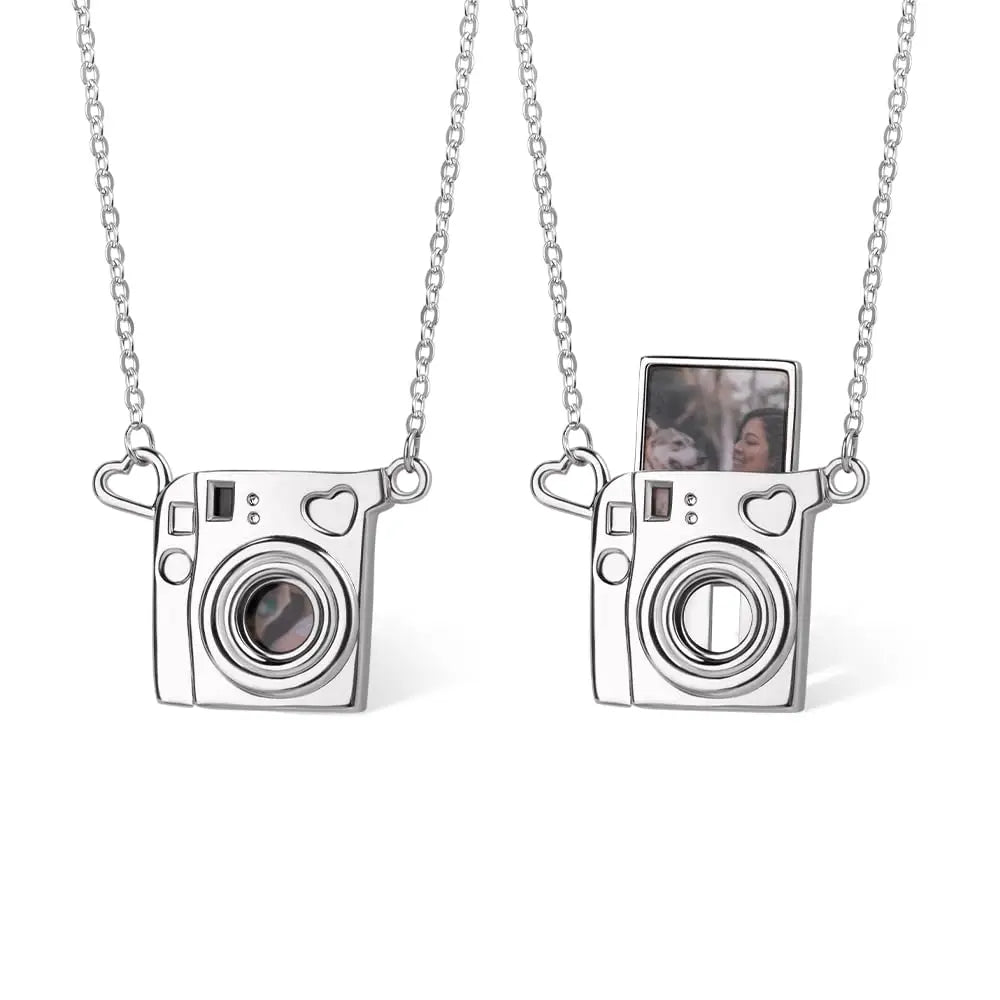 Collier Médaillon Photo Personnalisé Cœur - Laiton Doré avec Photo Intérieure | Souvenir