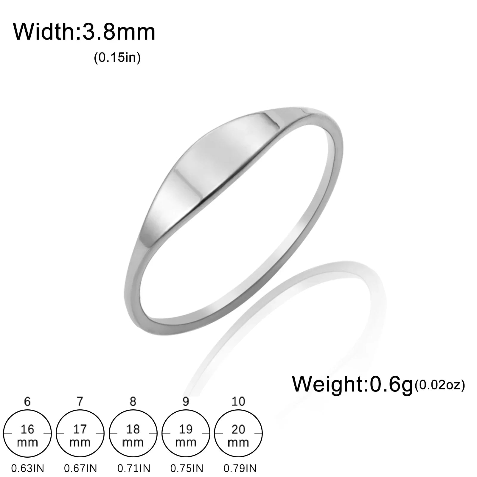 Bague Personnalisée Gravure Prénom Date Numéro Femme - Acier Inoxydable Argent Or Cadeau Saint-Valentin