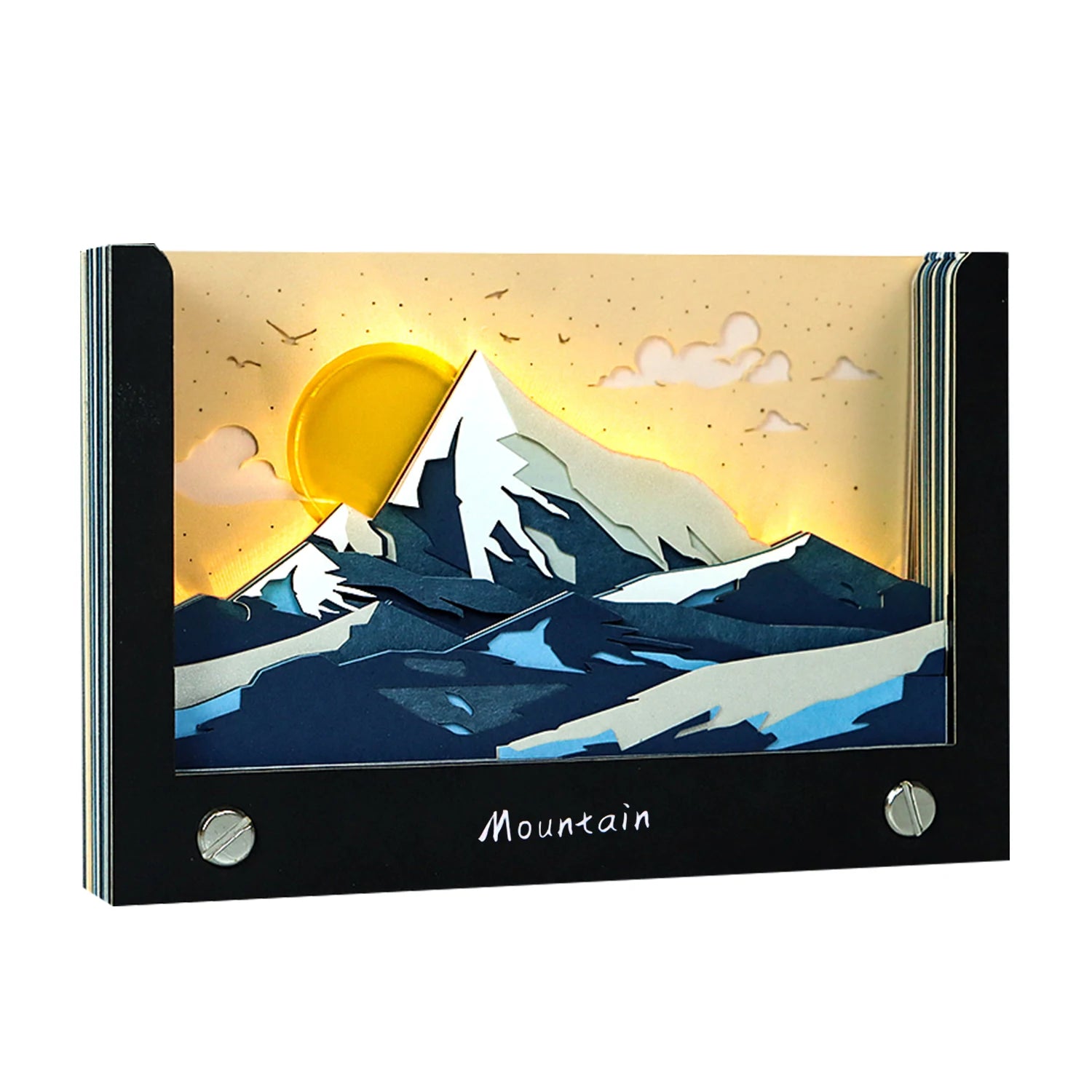 Bloc-Notes 3D Omoshiroi 160 Feuilles Sculpture Papier LED - Cadeau Original