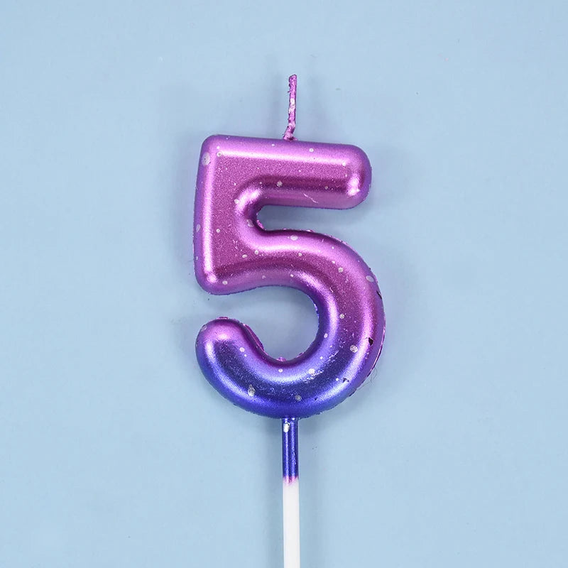 Bougies d'Anniversaire Chiffres 0-9 Colorées - Décoration Gâteau Enfant