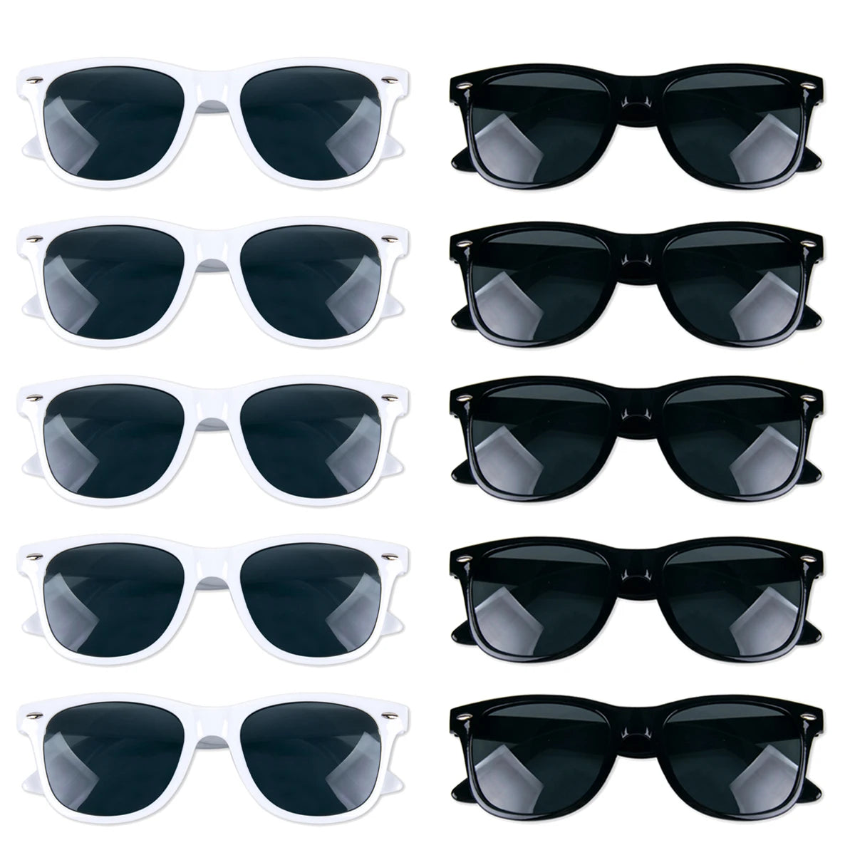 Lunettes Photobooth Mariage EVJF - Lot 10/12 Pièces Carrées Noires - Accessoire Fête