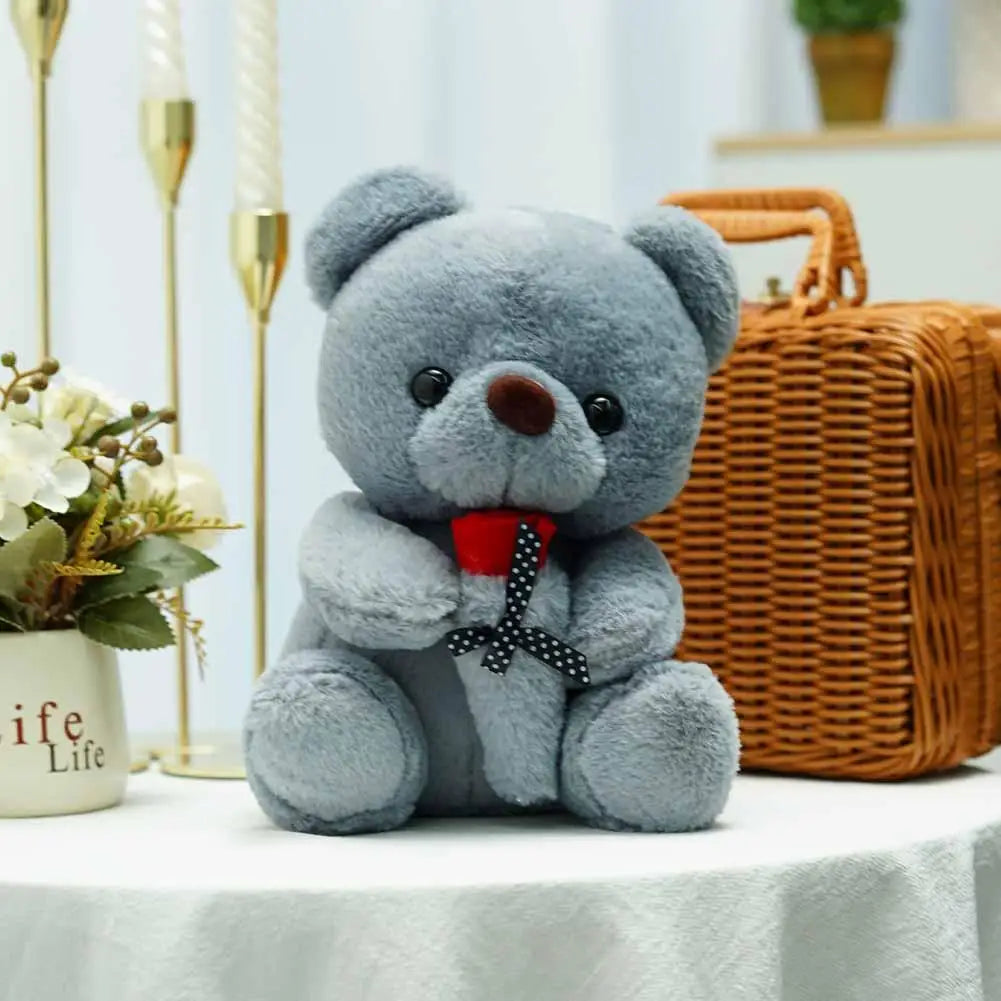 Ours en Peluche Kawaii avec Roses 25cm - Cadeau Romantique Saint-Valentin
