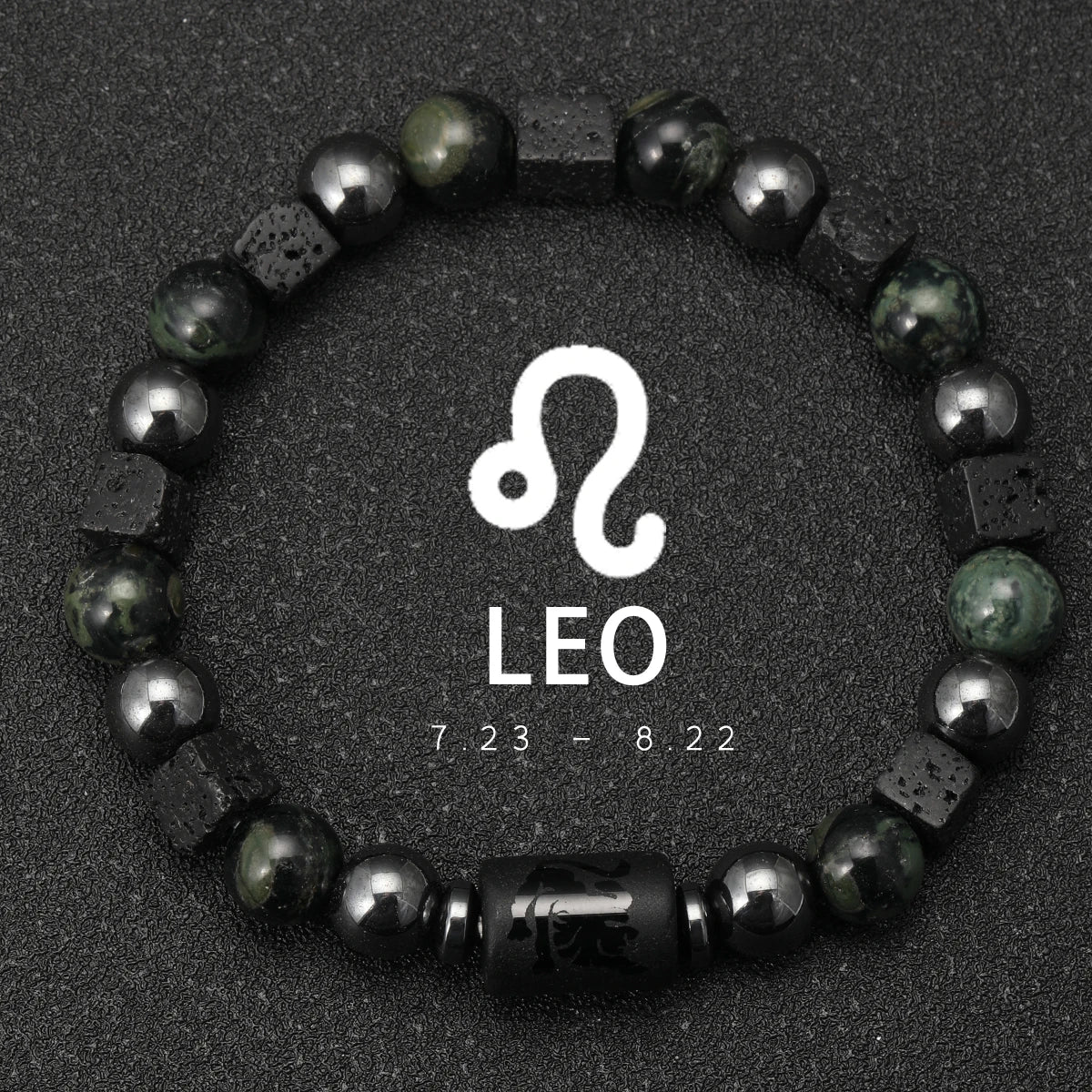 Bracelet Signe Astrologique Pierres Naturelles - 12 Signes Zodiaque Verseau Cancer Vierge Poissons Bijou Unisexe