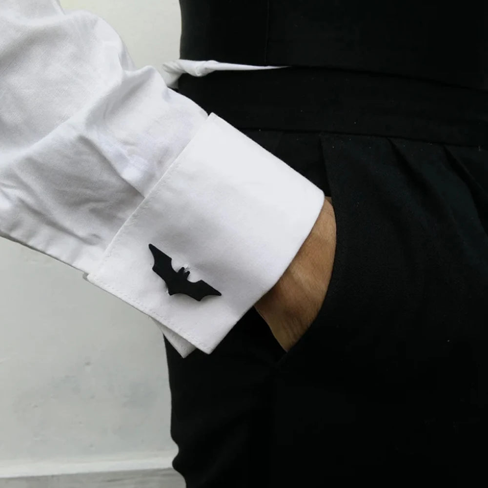Boutons de Manchette Batman Superhéros Acier Inoxydable - Accessoire Homme Élégant Cadeau Fête des Pères