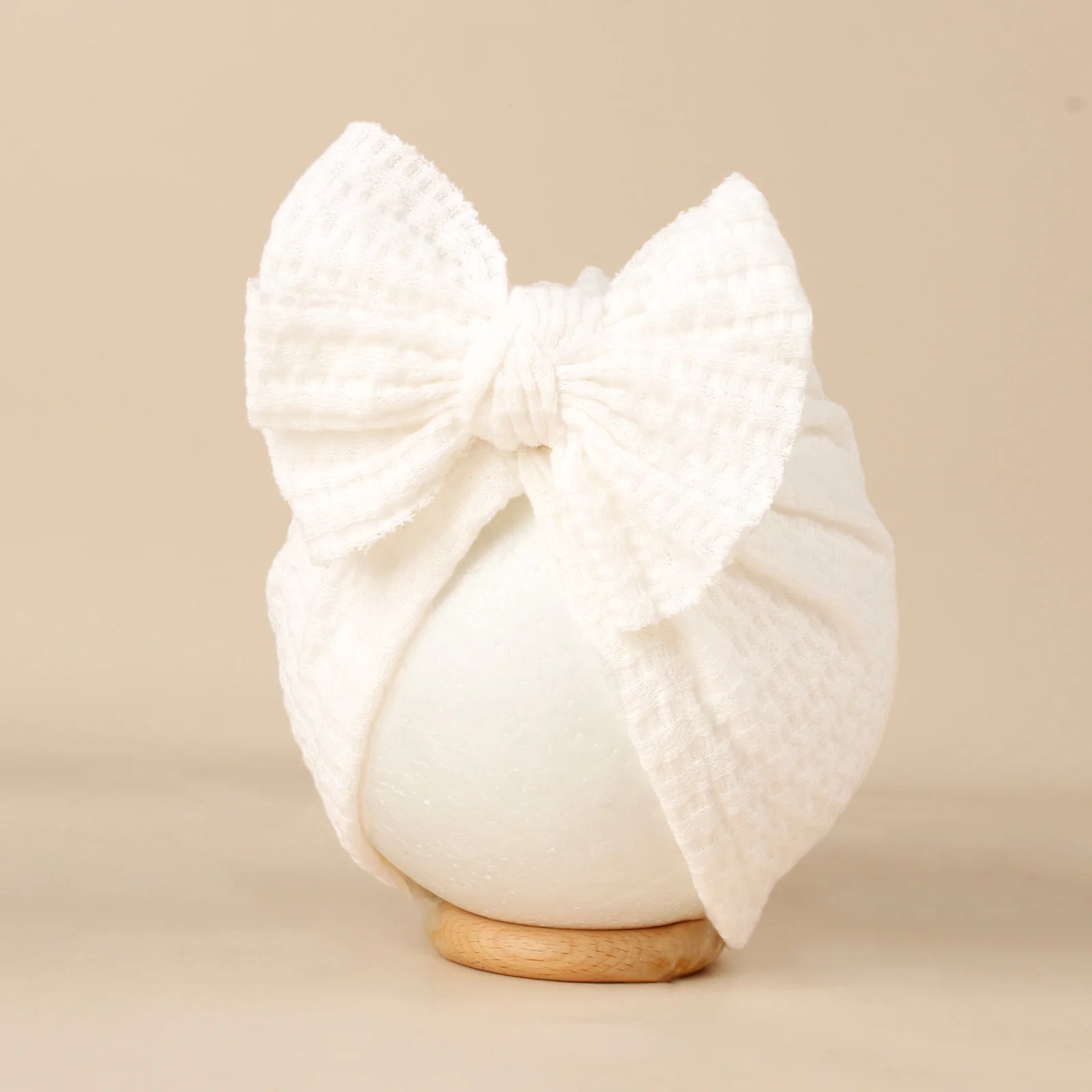 Bonnet Bébé Fille Tricoté avec Nœud - Turban Nouveau-né Doux Couleur Unie Accessoire Hiver