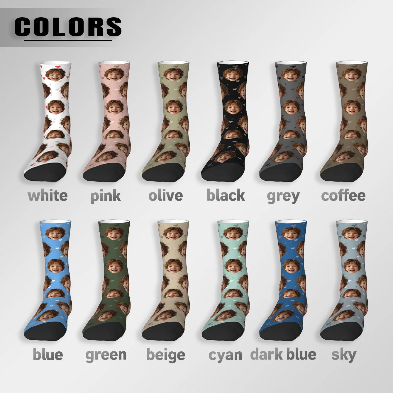 Chaussettes Personnalisées Photo Visage - Cadeau Original Unisexe