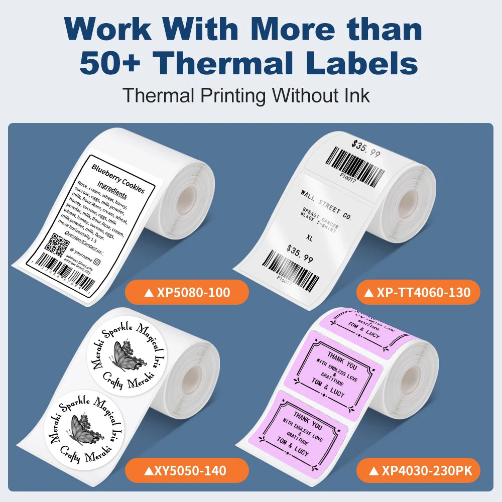 Imprimante Étiquettes Thermique Phomemo M110 - Bluetooth Portable pour Codes-Barres & Prix