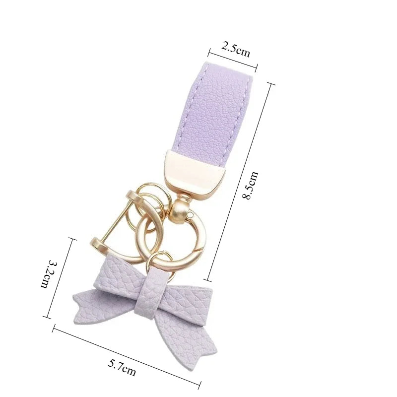 Porte-Clés Papillon Cuir Personnalisé - Gravure Laser Logo ou Prénom