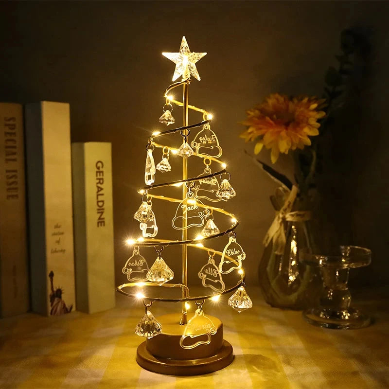 Décoration Sapin Noël Personnalisée Prénoms Famille - Charms Cœur ou Bonnet 1-16 Prénoms Cadeau