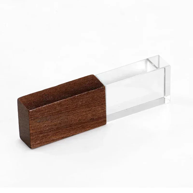 Clé USB Cristal Érable Personnalisée Logo 16-128GB - Cadeau Entreprise