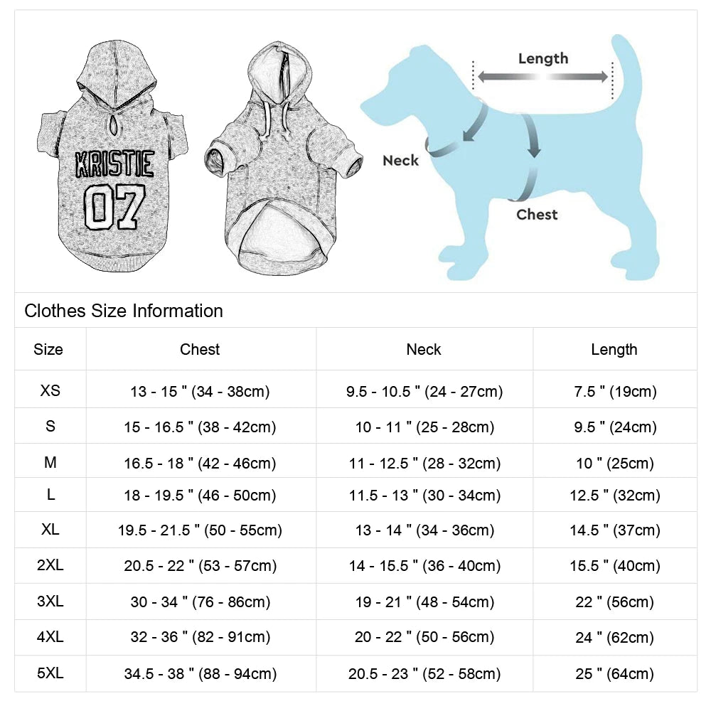 Hoodie Chien Personnalisé - Sweat à Capuche Coton pour Bouledogue Français Chihuahua | Hiver