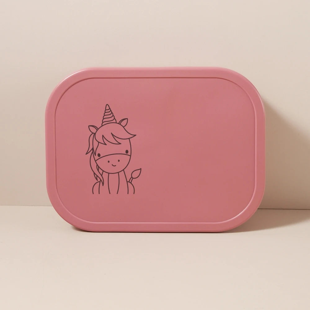 Lunch Box Silicone Personnalisable Enfant 1340ml - Bento 4 Compartiments Sans BPA Étanche