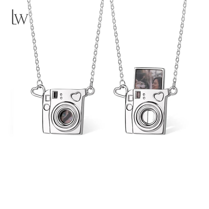 Collier Médaillon Photo Personnalisé Cœur - Laiton Doré avec Photo Intérieure | Souvenir