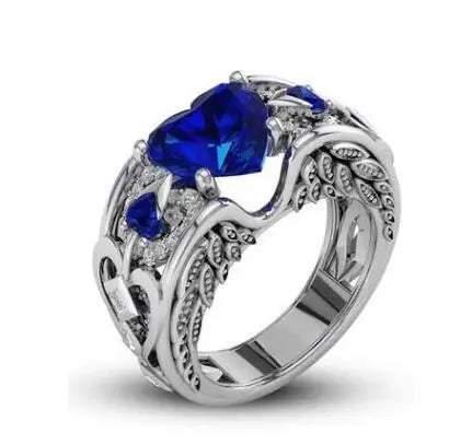 Bague Argent 925 Cœurs Multicolores Zircon - Cadeau Maman & Mariage