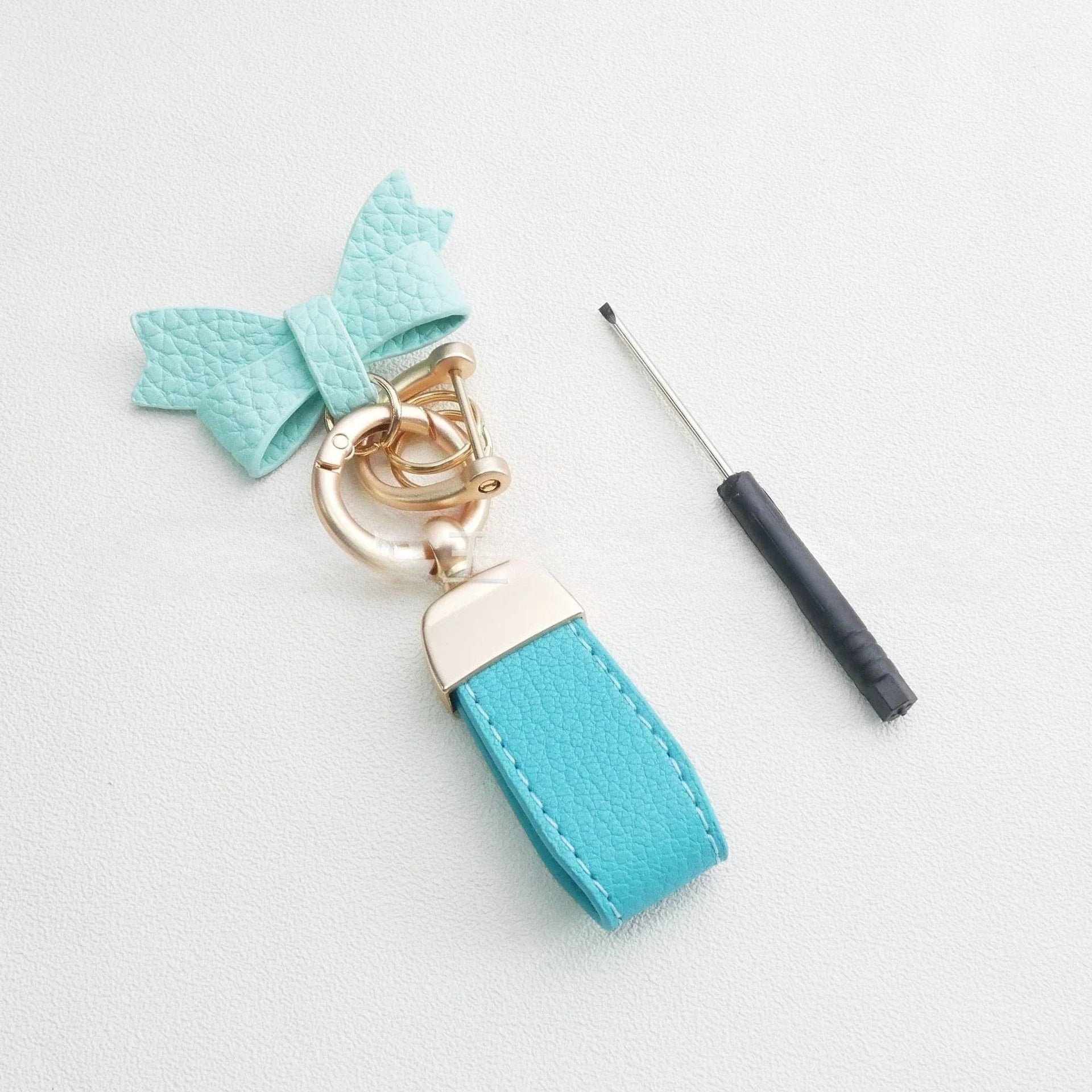 Porte-Clés Papillon Cuir Personnalisé - Gravure Laser Logo ou Prénom