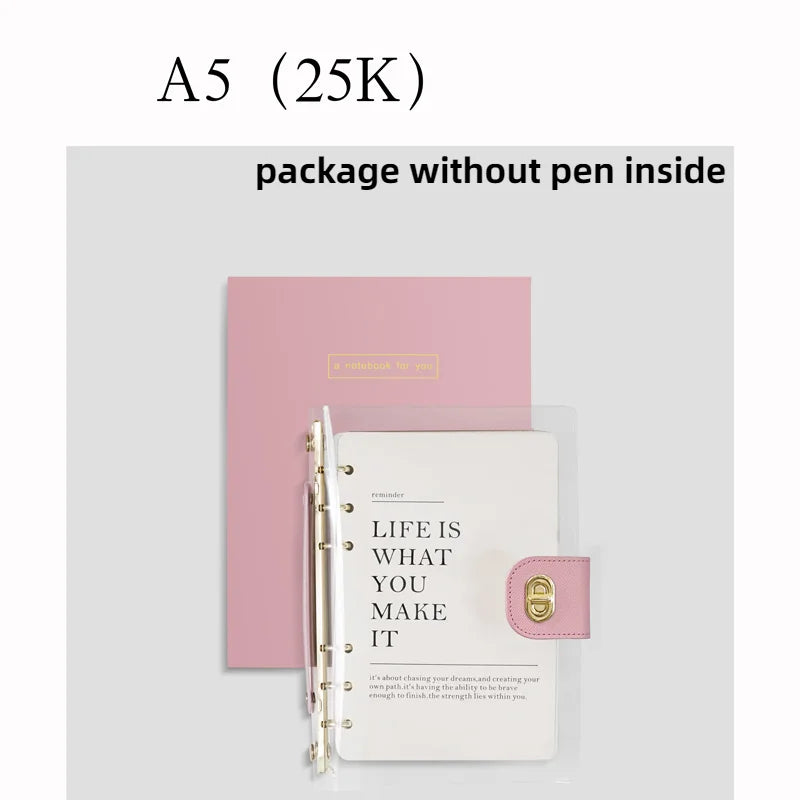 Carnet A5 Anneaux Personnalisable - Journal Bureau Planner Rechargeable + Stickers