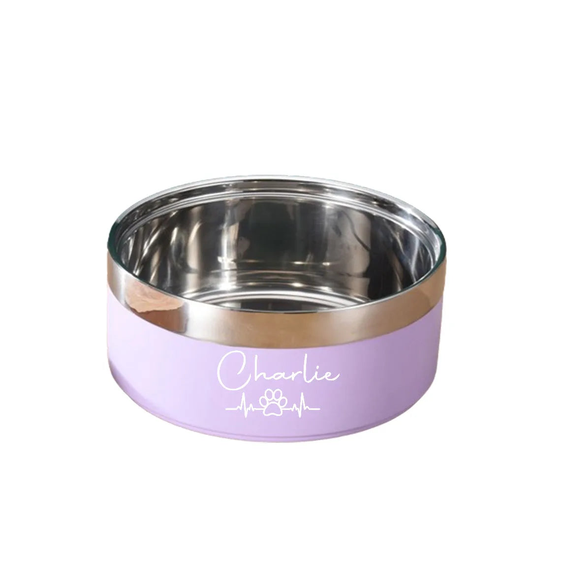 Gamelle Inox Personnalisée Gravée pour Chien Chat - Texte sur Mesure - Ronde Épaissie Anti-Chute
