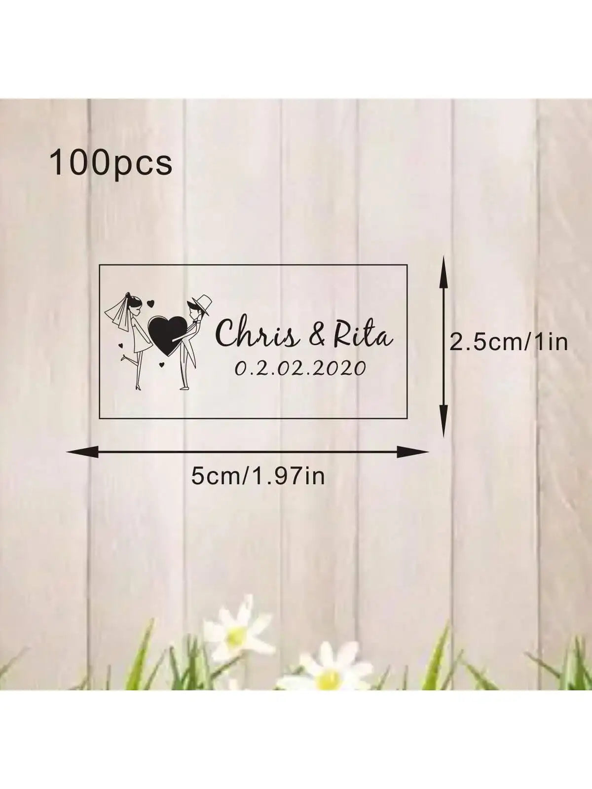 100 Étiquettes Bulles Savon Mariage Transparentes - Noms Dates Personnalisés